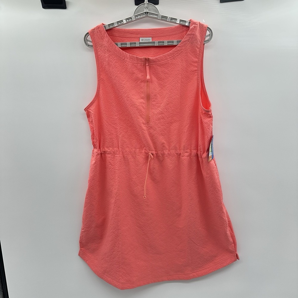 Columbia Robe Sucker For Summer Dress Peach Pink Women's Large L NWT Omni-Shield